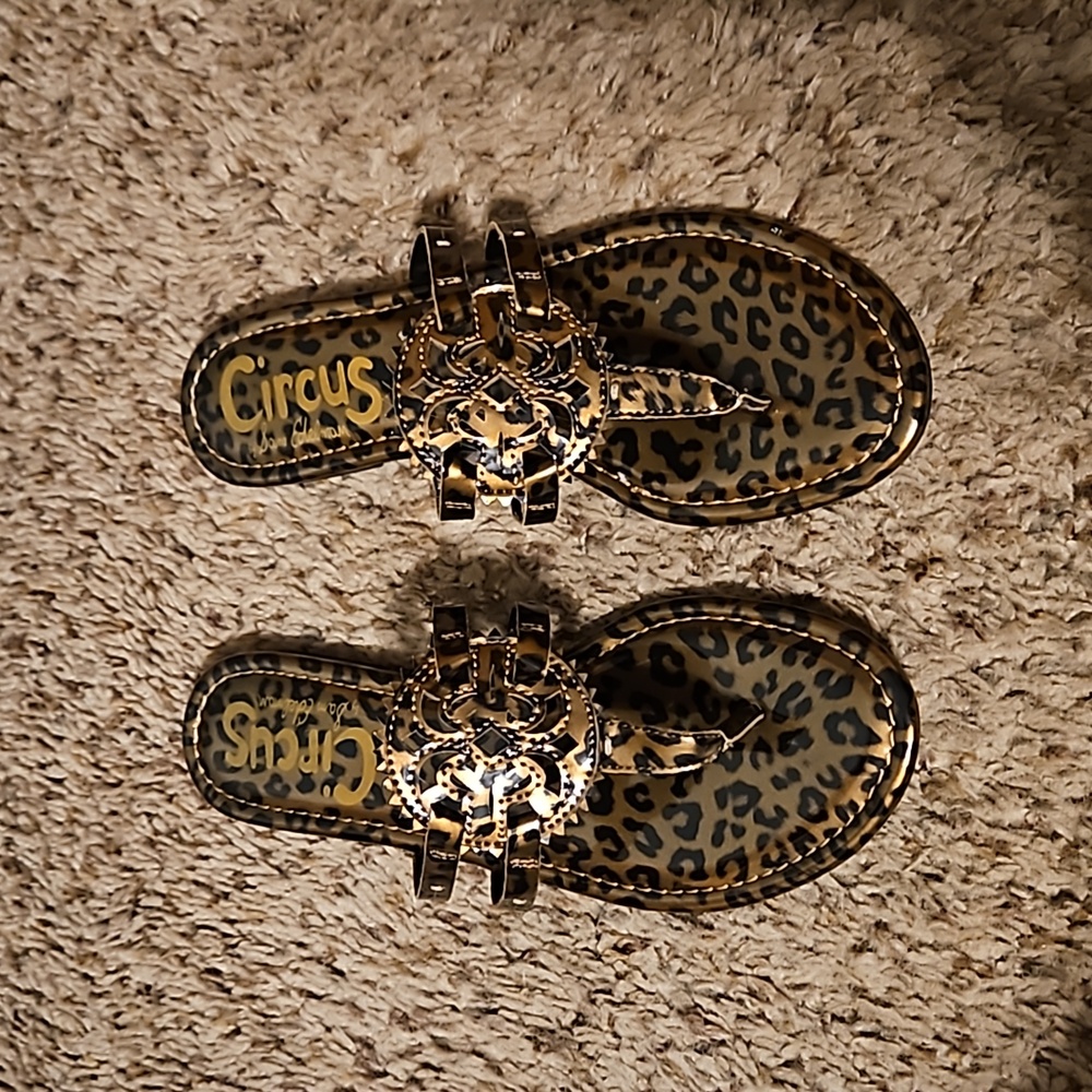 Leopard print sandals
